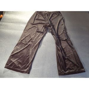 White Stag Ladies Women W26-L30 Black Velvet Pants‎ Elastic Waist Pull On Pant